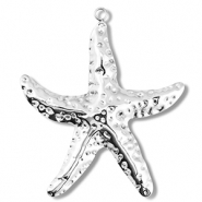 Anhänger aus Stainless Steel - Rostfreiem Stahl Starfish Silver