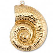 Anhänger aus Stainless Steel - Rostfreiem Stahl Shell Gold
