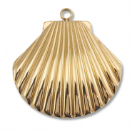 Anhänger aus Stainless Steel - Rostfreiem Stahl Shell Gold