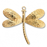 Anhänger aus Stainless Steel - Rostfreiem Stahl Dragonfly Gold