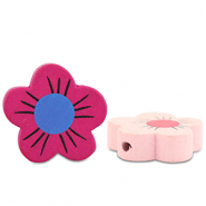 Holz Perlen Flower Multicolour