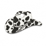 Anh&auml;nger Holz Cowboy Hat White-black