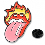 Anstecker Hot Kiss Pink-red-yellow
