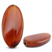 Perlen Naturstein Achat Oval Transparent copper orange