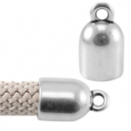DQ Metall Endkappen mit Öse Antique silver