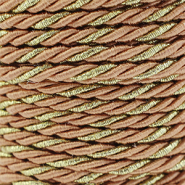 Musthave Kordel Twisted 3mm Camel brown-gold