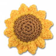 Geh&auml;kelten Sunflower Yellow-brown