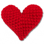 Geh&auml;kelten Heart Red