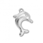 Anhänger aus Stainless Steel - Rostfreiem Stahl Dolphin Silver