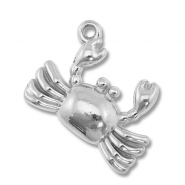 Anhänger aus Stainless Steel - Rostfreiem Stahl Crab Silver