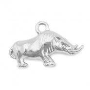 Anhänger aus Stainless Steel - Rostfreiem Stahl Rhino Silver