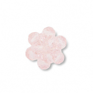 Facetten Perlen Anhänger Flower Transparent light pink