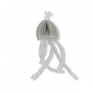 Anh&auml;nger aus Glasperlen Jellyfish Grey-light grey-transparent