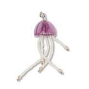 Anh&auml;nger aus Glasperlen Jellyfish Lilac-nude-transparent AB