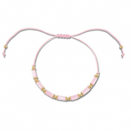 Modische Armb&auml;nder Gemischte Perlen Light pink-gold