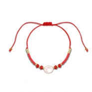 Modische Armb&auml;nder Gemischte Perlen Red-white-gold