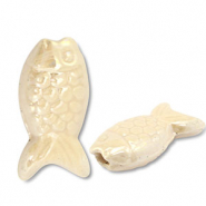 Perlen Griechische Keramik DQ Fish Off white