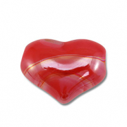 Perlen Griechische Keramik DQ Heart Red