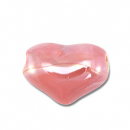 Perlen Griechische Keramik DQ Heart Mauve pink