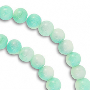 Glas Perlen 8 mm Mint turquoise