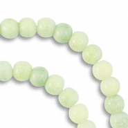 Glas Perlen 6 mm Light green-light yellow
