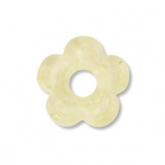 Glas Perlen Flower Yellow