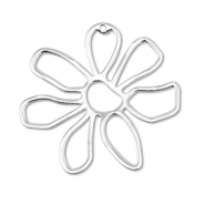 Anh&auml;nger Metall DQ Flower Antik silber (Nickelfrei)