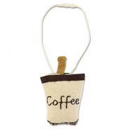 Statement-Anh&auml;nger "Coffee" Beige-brown