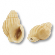 Keramik Perlen Whelk Vanilla yellow