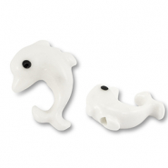 Keramik Perlen Dolphin White