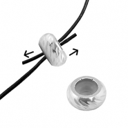 Zubehör aus Stainless Steel - Rostfreiem Stahl Stopperperlen with Motif 6mm Silver