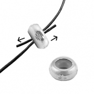 Zubehör aus Stainless Steel - Rostfreiem Stahl Stopperperlen with Motif 6mm Silver