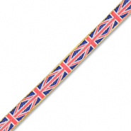 BY31® Schmucktextband mit Britisches Flaggenband Red-blue-white-gold