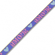 BY31® Schmucktextband "Amour" Lavender blue-pink-light blue-gold