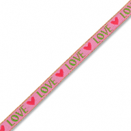 BY31® Schmucktextband "Love" Dark pink-green-red-gold