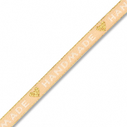 BY31® Schmucktextband "Handmade" Beige brown-white-gold