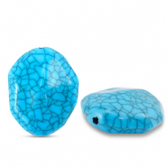 Perlen Acryl Hexagon Blue