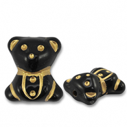 Perlen Acryl Bear Black-gold