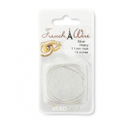 Beadsmith French wire heavy 1.1mm Silver