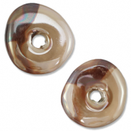 Perlen Griechische Keramik DQ Donut Brown