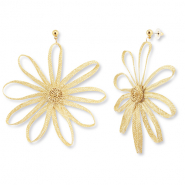 Musthave Bast Ohrringe Flower Vanilla yellow-gold