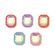 Perlen Metall Enamel Rectangle Multicolour
