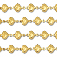 Zubehör aus Stainless Steel - Rostfreiem Stahl Gliederkette Heart Gold