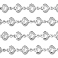 Zubehör aus Stainless Steel - Rostfreiem Stahl Gliederkette Heart Silver
