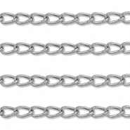 Zubehör aus Stainless Steel - Rostfreiem Stahl Gliederkette Link Oval Silver