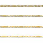 Zubehör aus Stainless Steel - Rostfreiem Stahl Gliederkette Flat Gold