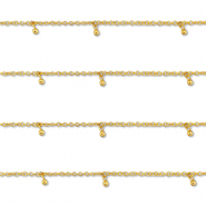 Zubehör aus Stainless Steel - Rostfreiem Stahl Gliederkette with Ball Gold