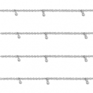 Zubehör aus Stainless Steel - Rostfreiem Stahl Gliederkette with Ball Silver