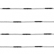 Zubehör aus Stainless Steel - Rostfreiem Stahl Gliederkette with Rod Silver-black