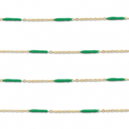 Zubehör aus Stainless Steel - Rostfreiem Stahl Gliederkette with Rod Gold-green